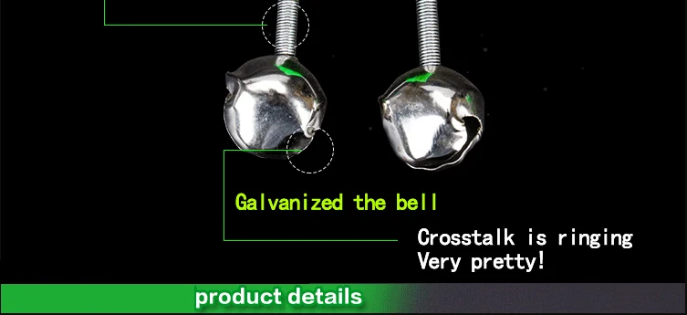 5 шт./партия, 10 шт./партия сигнализатор клева для рыбалки Удочка колокольчики зажим наконечник зажим колокольчики кольцо зеленый ABS рыболовный аксессуар