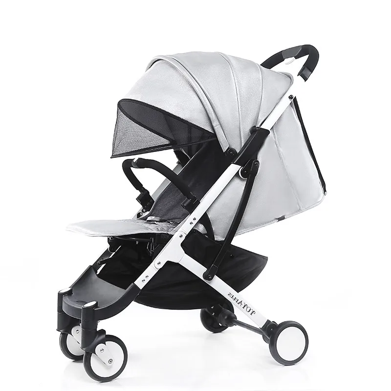 

New Lightweight Baby Carriage PU Leather Baby Strollers can sit can lie foldable portable umbrella car fast delivery
