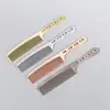 Thin Wide Tooth Hairbrush Hair Brush Comb Stainless Steel Professional Hair Cutting Dyeing Comb Home Use Salon Hairdressing Comb 2