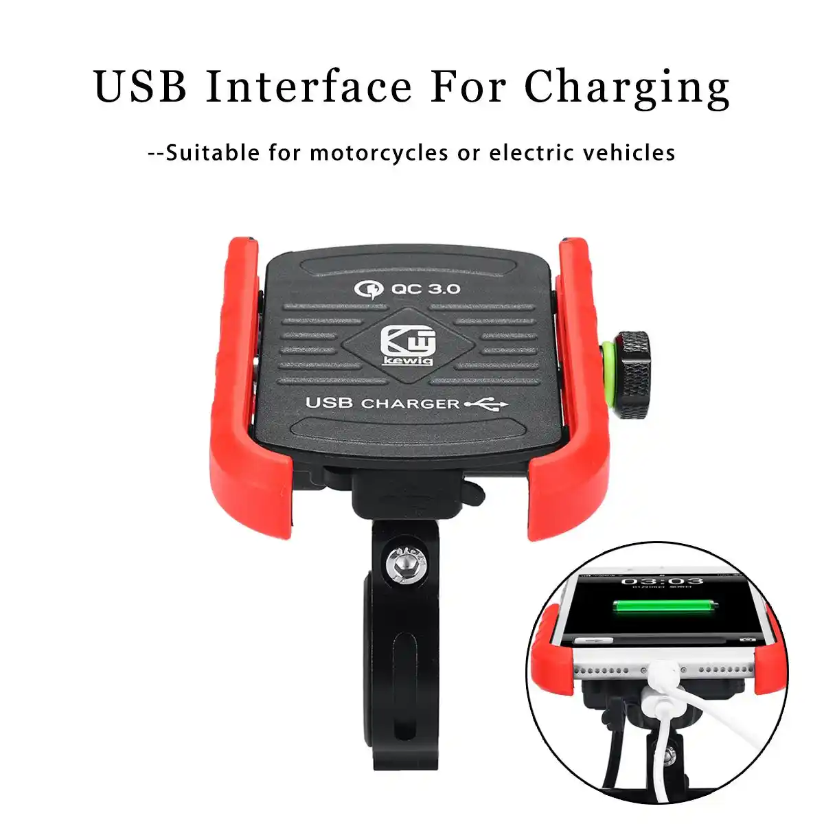 bike holder with charger