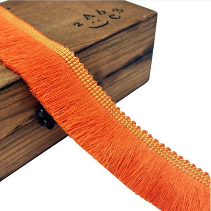 

1" color polyester fringed Decorative Fringe Trim by 2-yards 5BB5517