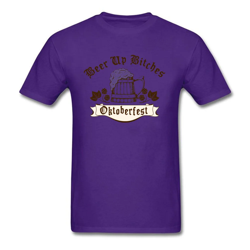 cosie T-shirts Fashion O Neck Oktoberfest Drink Up 5103 100% Cotton Men T Shirt Geek Short Sleeve Clothing Shirt Oktoberfest Drink Up 5103 purple