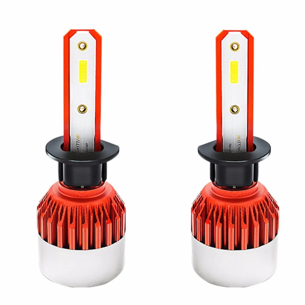 LAIMAIK H1 LED Headlight Bulb Conversion Kit 6000K Super Mini size H1 LED Bulbs for Car 72W