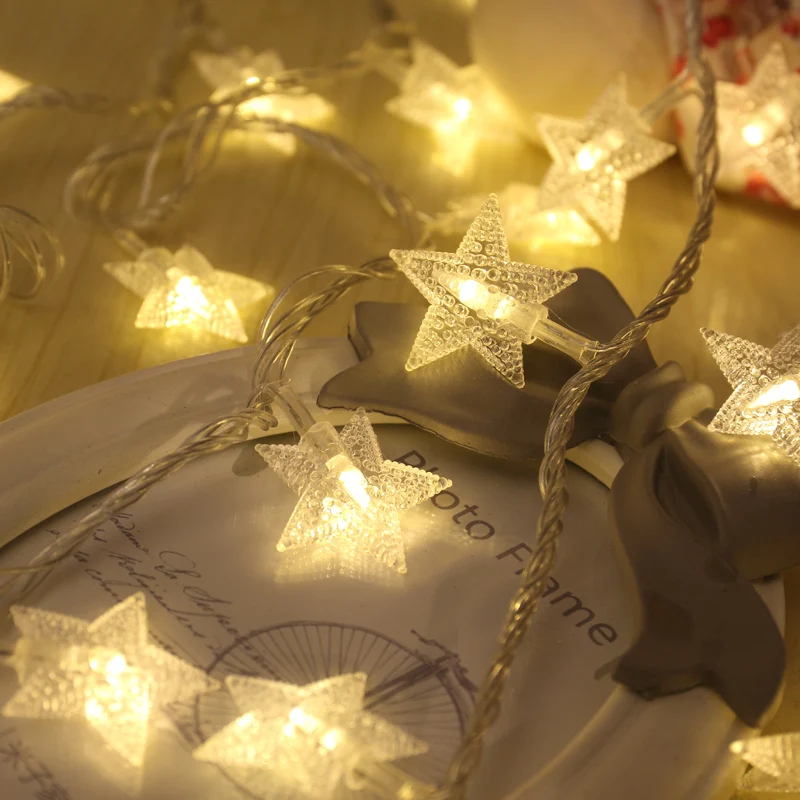 

novelty LED star light string battery pictures decorate the room decorate lights