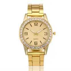 2017 Для женщин Часы модные Кварцевые наручные часы платье Часы Топ Элитный бренд Кристалл женские браслет Часы Relogio feminino