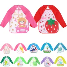font b Baby b font Bibs Infant Burp Cloths Long Sleeve Waterproof Coverall font b