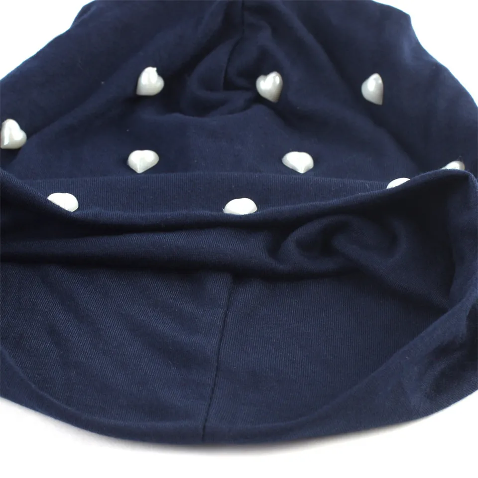 Для женщин Шапка-бини зима Повседневное Diy белое сердце жемчужина громоздкая шапочка Шапки для Для женщин Дамы Темно-серый Balavaca Skullies Hat