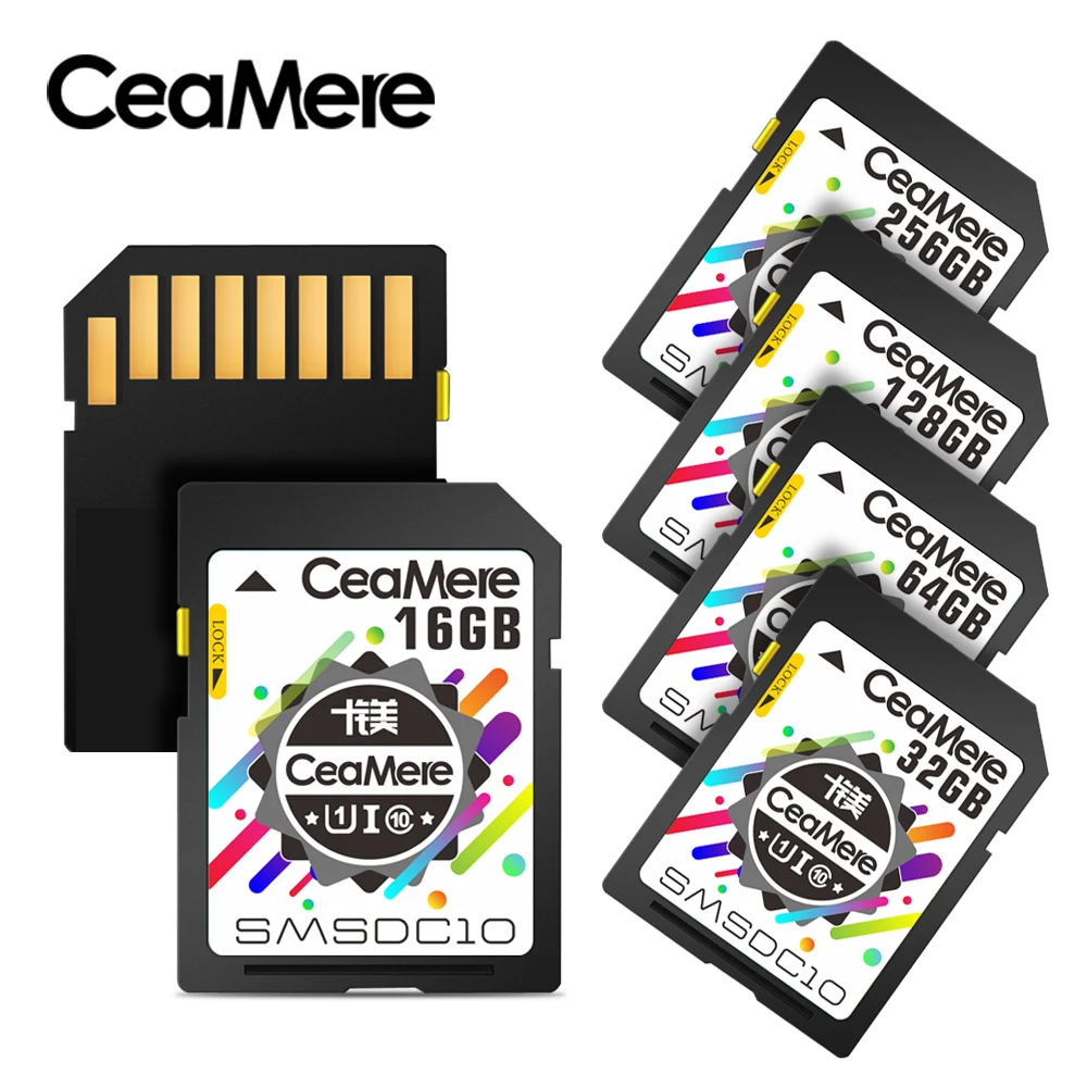 Sd карта CeaMere 128 ГБ 64 32 16 8 4 Гб флеш память Карта SDXC SDHC класс 10/6 Micro SD для камеры|card