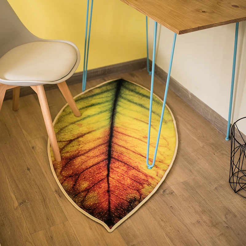 Креативный зеленый Phrynium Capitatum листья коврик на пол в ванной детский ползающий Противоскользящий прикроватный Придверный коврик для гостиной