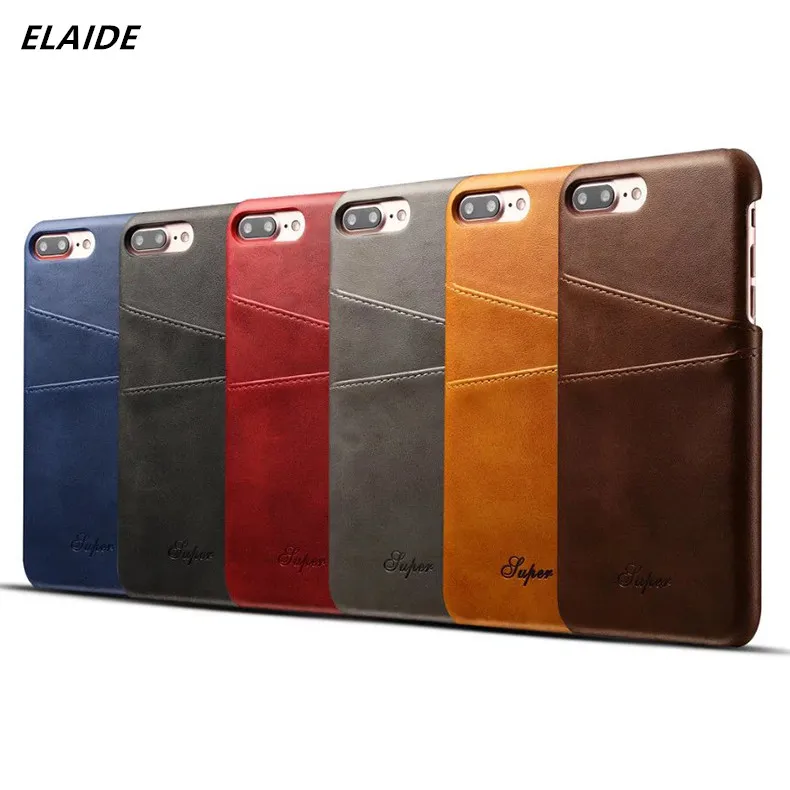 

For Apple iPhone 7 Case Shockproof Protect Genuine Leather Back Cover for iPhone 6 6s 7 Plus Cases With Card Slot Phone Cases