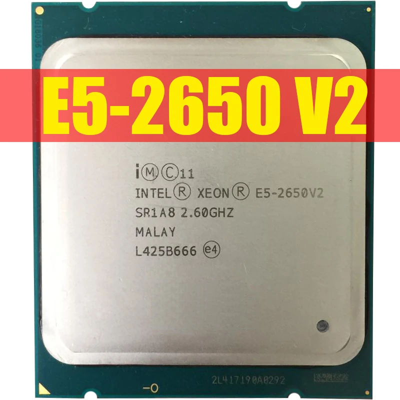 Процессор Intel Xeon E5-2650 V2 E5 2650 V2 Процессор 2,6 LGA 2011 SR1A8 Восьмиядерный процессор Настольный e5 2650V2 нормальной работы