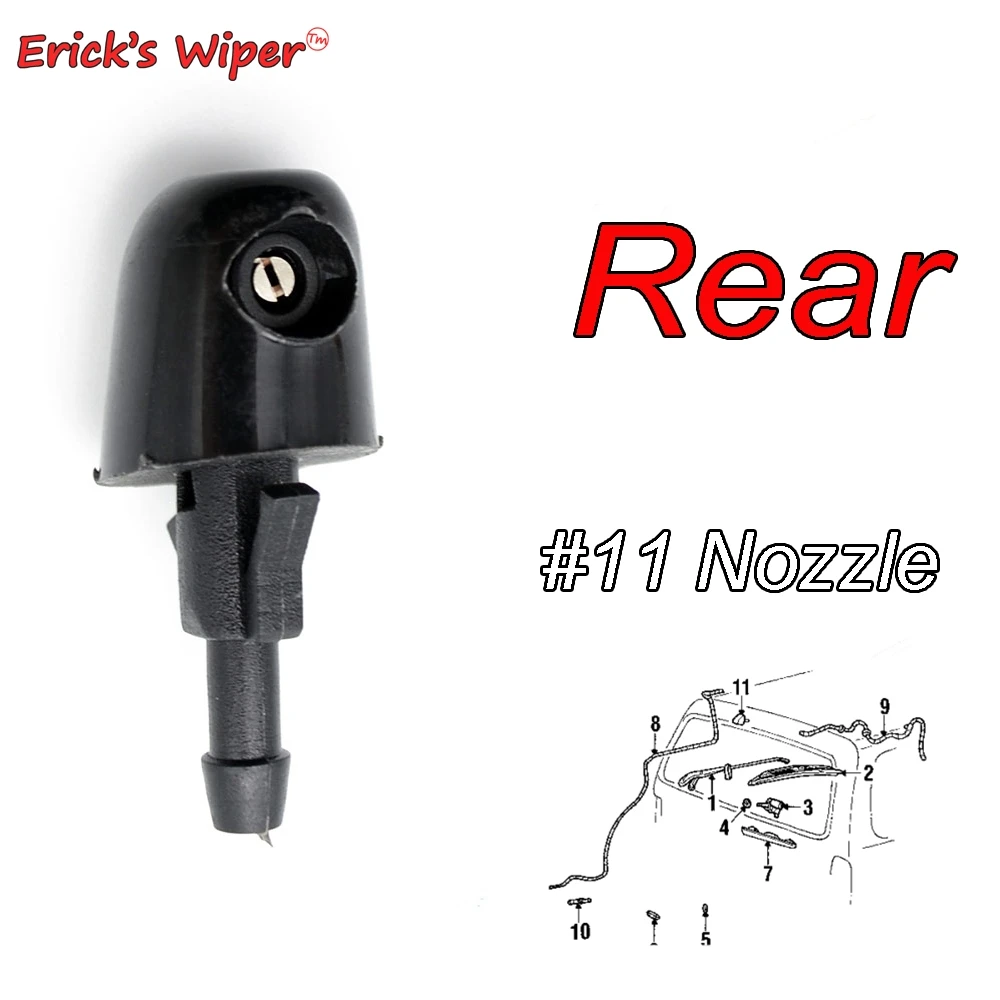 

Erick's Wiper 1PC Rear Wiper Washer Jet Nozzle For Great Wall Haval H3 X240 2005 - 2012 OE#51108