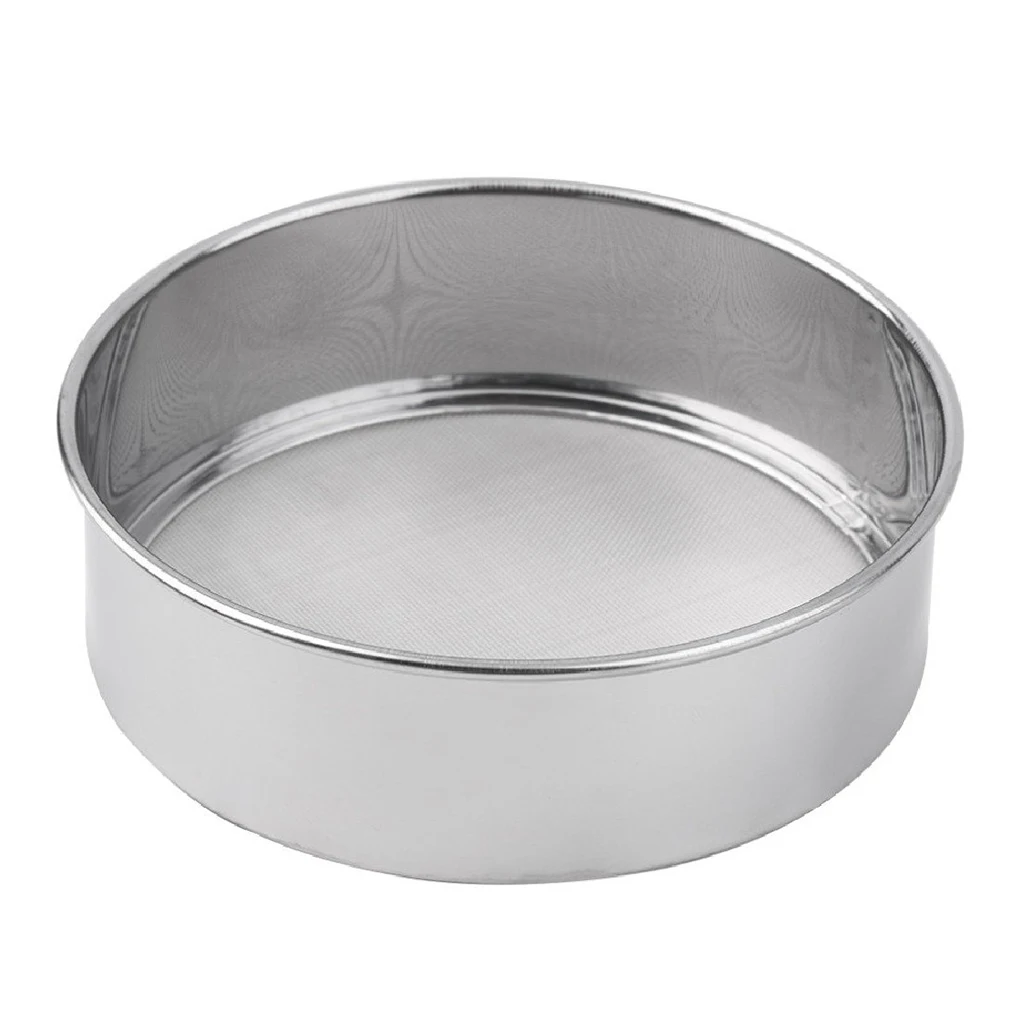 

Stainless Steel Flour Sieve Baking Tool Kitchen Super Fine Round Flour Sugar Powder Sieve Colander