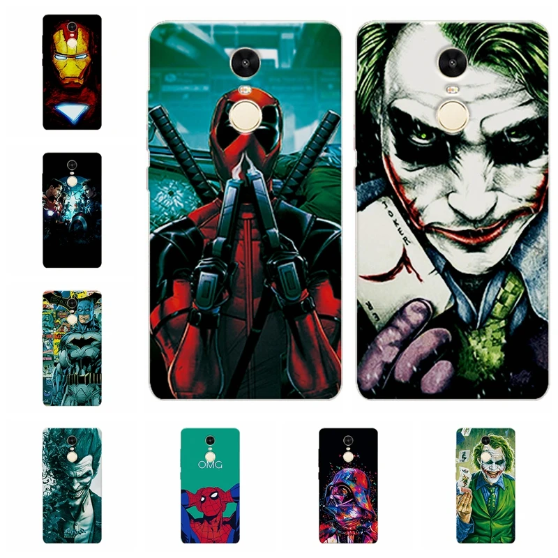 Charming Captain America Phone Case For Xiaomi Redmi Note 4 Back Cover Spiderman Iron Man Soft TPU 5.5&quot |