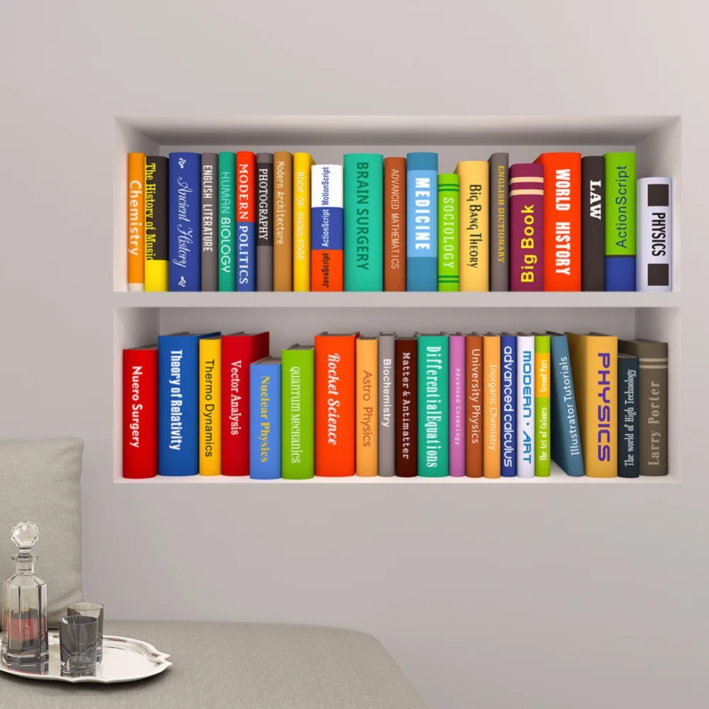 3d книжная полка забавная гостиная дети спальня обучение настенные декоративные
