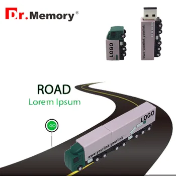 

Cartoon Truck USB Flash Drive 64GB Pen Drive 4GB 8GB 16GB 32GB 128GB Memory Stick Lorry Freight Train Pendrive U Disk Gift
