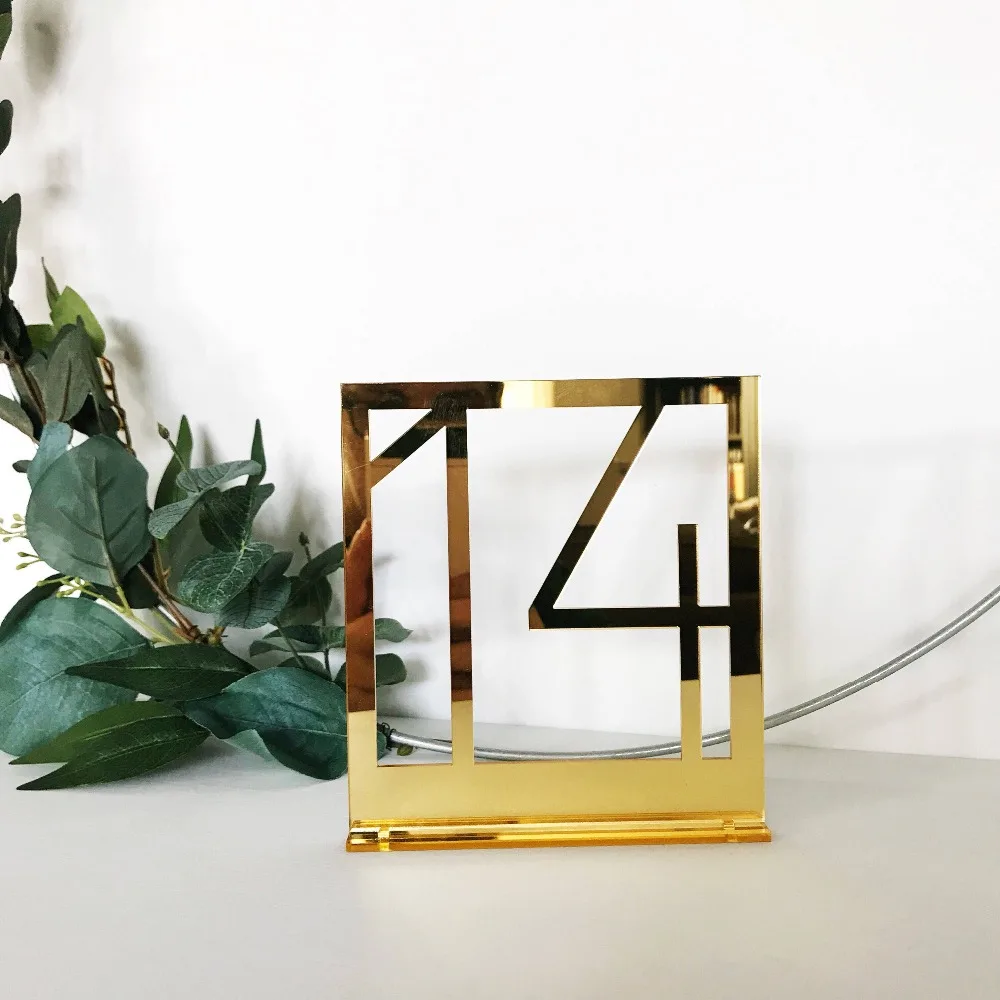 

Rectangle Table Number Signs for Wedding Party Decor,silver or Gold Acrylic Number,Roman Numerals Geometric Boho Centerpiece