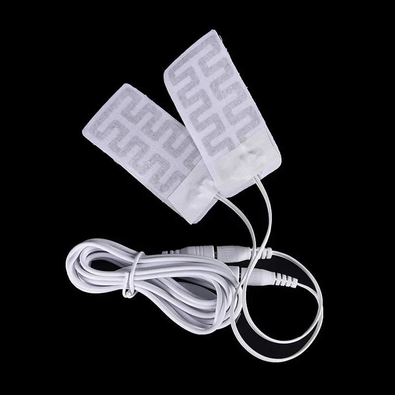 

1 Pair 5*9CM 5V USB Heated Socks Carbon Fiber Pads Electric Heated Insoles Winter Warm Arm Hands Waist Heated Gloves