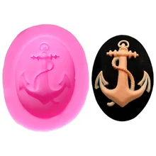 Lovely Anchor Rudder Muffin Mold Silicone Soap Mould Fimo Cake Decorating Tools Formas De Silicone Chocolate Silicone Mold Bolo
