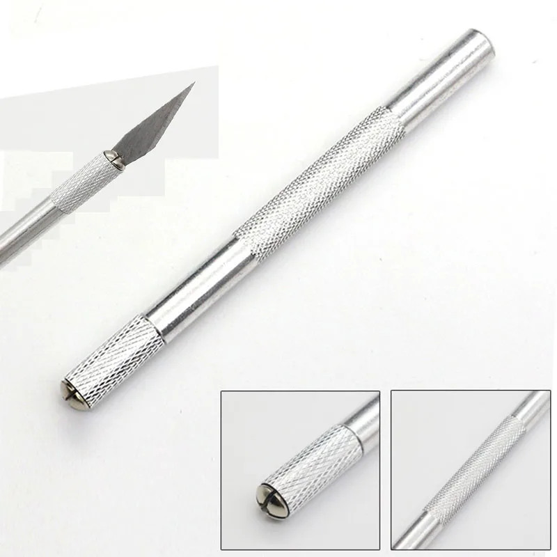 

1 PCS Metal Handle Scalpel Blade Knife Wood Paper Cutter Craft Pen Engraving Cutting Supplies DIY Stationery Utility Knife