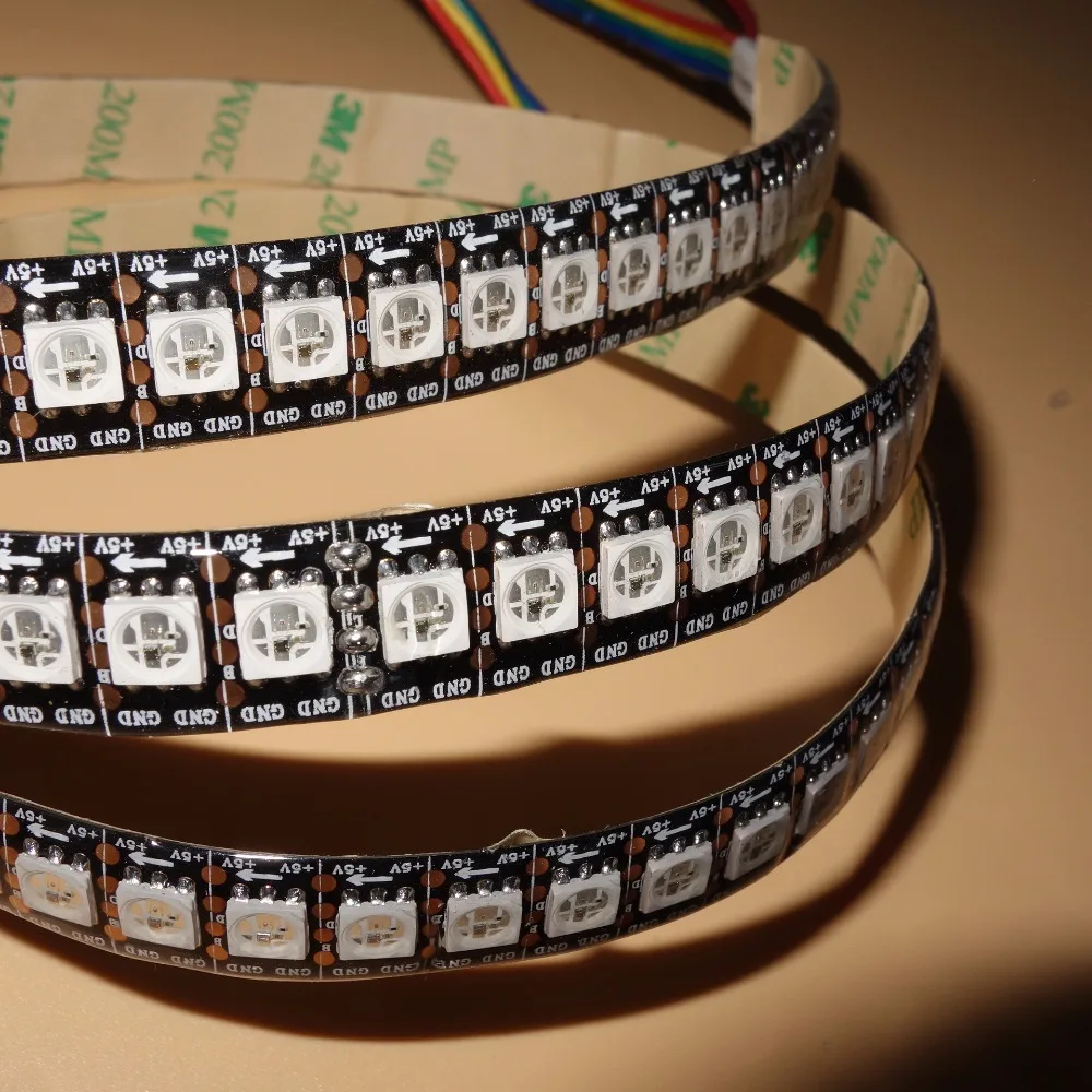 Светодиодная лента WS2813 RGB 2 м 144 светодиода/м постоянный ток 5 в пост. Тока