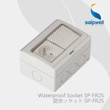 Saipwell постоянного тока 110-250 V 16 Amp IP55 водонепроницаемый французский Стиль многофункциональные электрические электрическая розетка и переключатель SP-FR2S