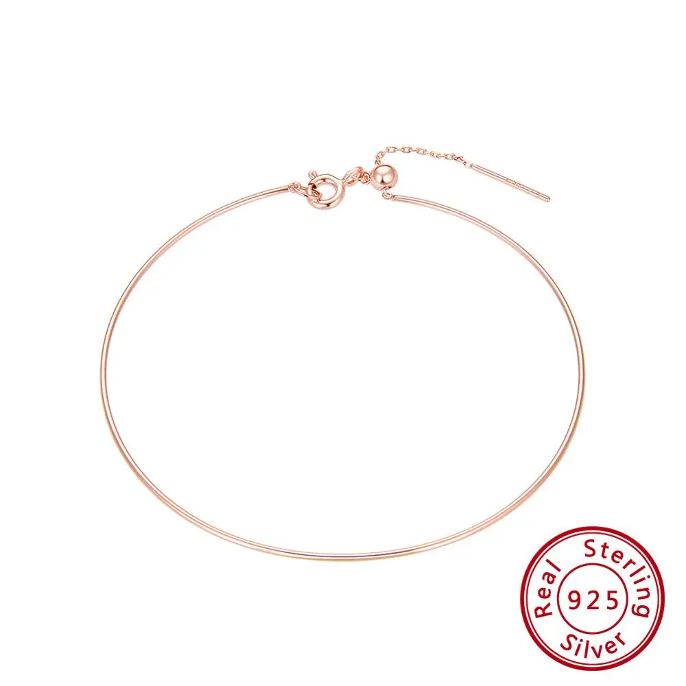 ORSA JEWELS Элегантный женский браслет из стерлингового серебра 925 розового золотистого и серебристого цвета очаровательный браслет с 3 камнями изысканные ювелирные изделия SB47 - Цвет камня: Rose gold Color