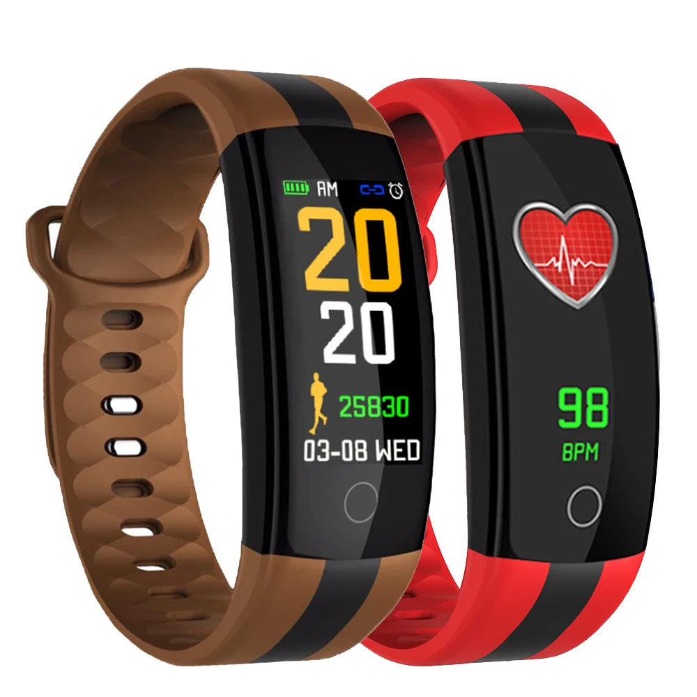 Zucoor умный Браслет тонометр Smartband Пульс монитор Шагомер метр RB73 Bluetooth группа часы