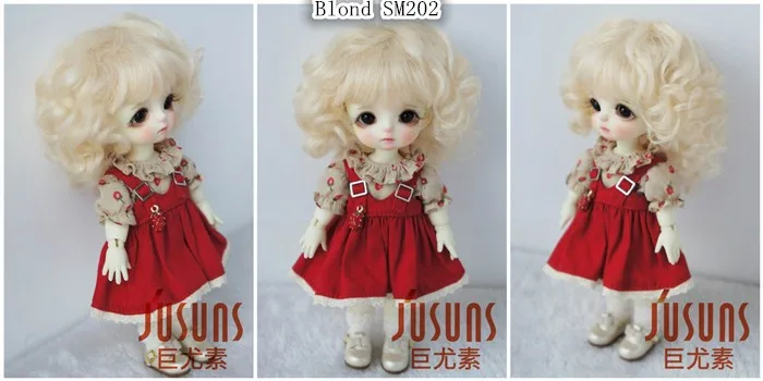 JD012 1/8 5-6 дюймов, парик для куклы, модный парик для куклы BJD, милые парики из мохера, волнистый парик для маленькой куклы, популярные аксессуары для кукол