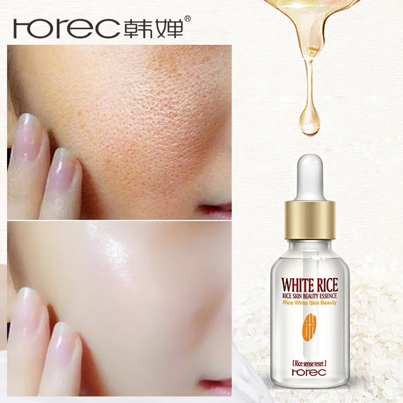 

White Rice Whitening Serum Face Moisturizing Cream Anti Wrinkle Anti Aging Face Fine Lines Acne Treatment Skin Care 15ml