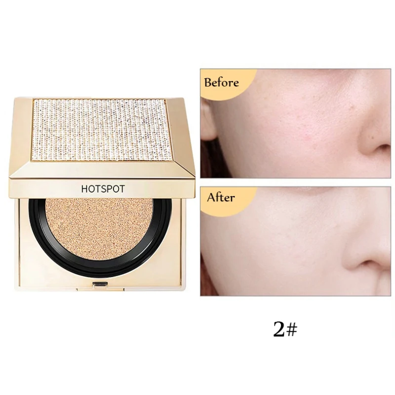 Алмазный солнцезащитный крем на воздушной подушке BB CC крем для лица, отбеливающий крем, тональный крем, увлажняющий макияж, корейская косметика