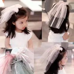 Девушки лук повязка на голову детская свадебное украшение на голову подходит для Свадебная вечеринка аксессуары и реквизит фотосессии