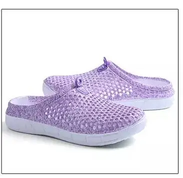 TOURSH/женская летняя прозрачная обувь; пляжные сандалии; женские дизайнерские шлепанцы на полой подошве; Вьетнамки; женские светильник сандалии женская обувь; - Цвет: Purple