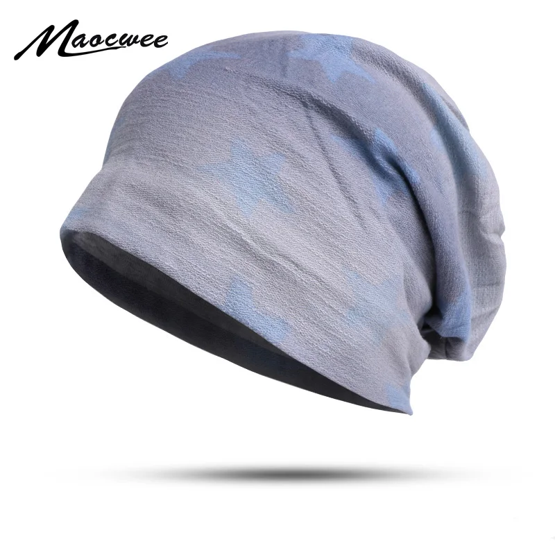 

Spring and Autumn Women's Wild Beanie Cap Gradation Five-pointed Star Hedging Hat Cotton Breathable Cap