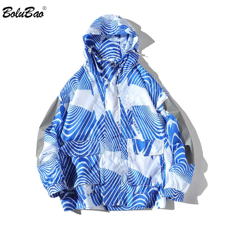 BOLUBAO модная мужская брендовая куртка ветровка пальто с капюшоном осенние мужские куртки хип-хоп спортивный костюм куртка мужская