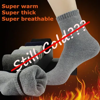 

Mens winter thick warm sheer socks cotton high Ankle Crew men comfortable black Sock Size 38-45 sokken mannen