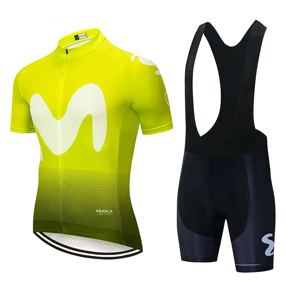 

Movistar 2019 pro team men summer breathable short sleeve cycling jersey kit ropa ciclismo bicycle bike clothing bib shorts set