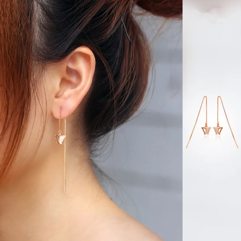 Awesome Gold Thread Through Earrings Jewellry S Website Pull Through Earrings Gold 14 Best