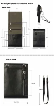 

Universal Leather Shoulder Belt Phone Case Pouch For Galaxy Note9/Note 8/A6+ (2018)/J6/A6 (2018)/J7 Prime (2018)/S9/S9 Plus/A7