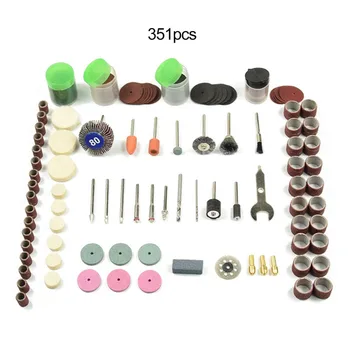 

196pcs/351pcs Mini Drill Kit Fits Electric Sanding Cutting Grinding Tool Polish Accessory Rotary Tool Carving Machine Kit