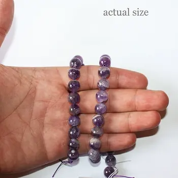 

Genuine Amethyst beads - Round 10 mm beads, Semi Precious Gemstone Beads - Full Strand 15 1/2", 39 beads, A-Quality