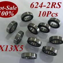 10 шт. 624RS 624 2RS 624RZ 624-2RZ 624-2RS 4X13X5 мм миниатюрный шариковый подшипник s скейтборд-скутер роликовые коньки шариковый подшипник