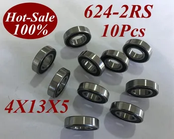 

10Pcs 624RS 624 2RS 624RZ 624-2RZ 624-2RS 4X13X5 mm Miniature Ball Bearings Skateboard Scooter Skate Roller ball bearing