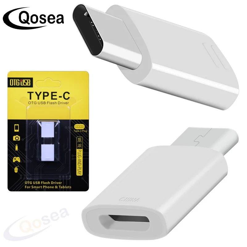 

Qosea (2 PACK) For Lightning Type-C Quick Charge Convert Adapter Input to Micro USB Converter For Samsung Huawei Nokia Xiaomi