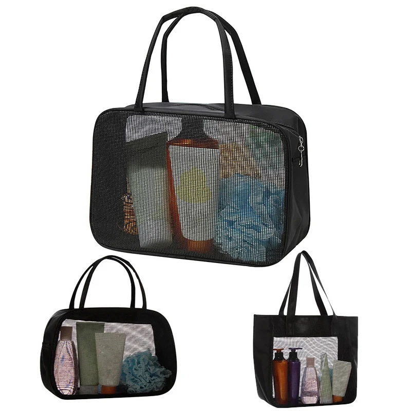 التجميل أدوات الزينة الاستحمام تخزين حقيبة شبكة السفر المنظم أكياس سعة كبيرة غسل المكياج شنقا تخزين حقيبة للحمام