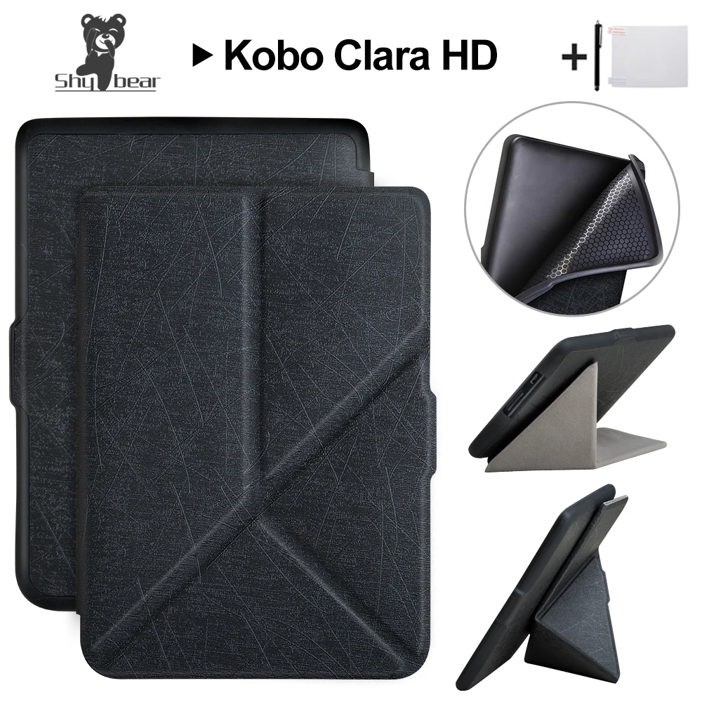 Мягкий чехол из ТПУ для Kobo Clara HD 6 дюймов трехслойное устройство для чтения электронных книг, защитный чехол+ Бесплатный подарок