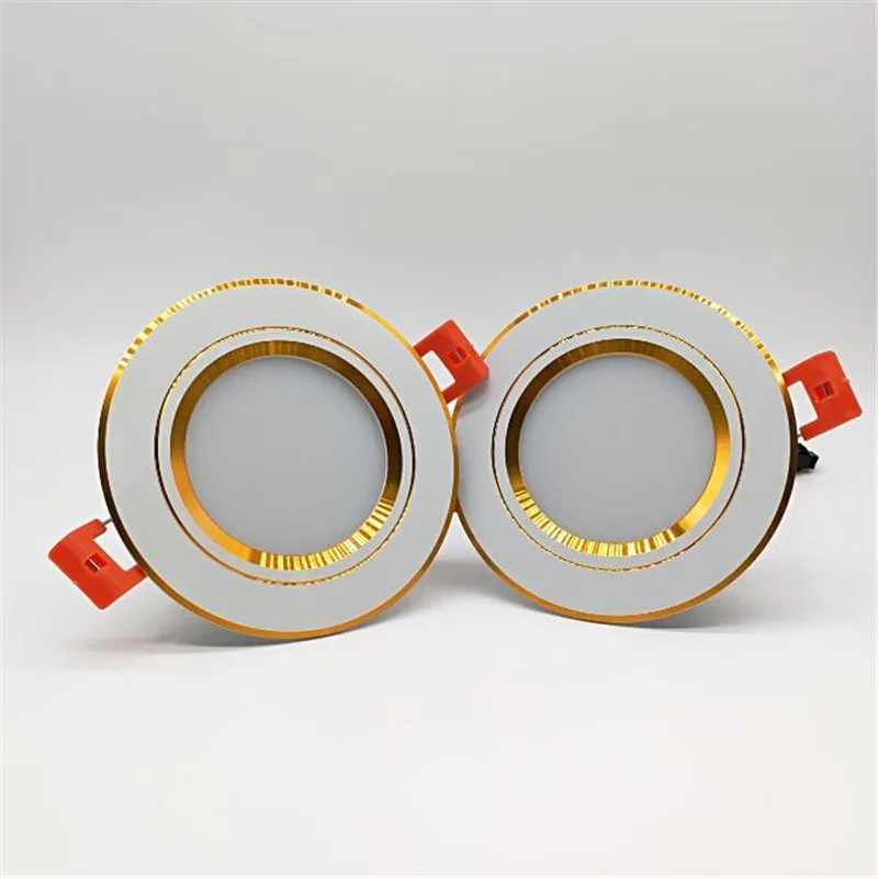 

Free Shipping LED Spot Light Lamp 6W High Power Fog-proof light Gold Shell Aluminum LED Bulbs Warm/ Cool White AC90-260V