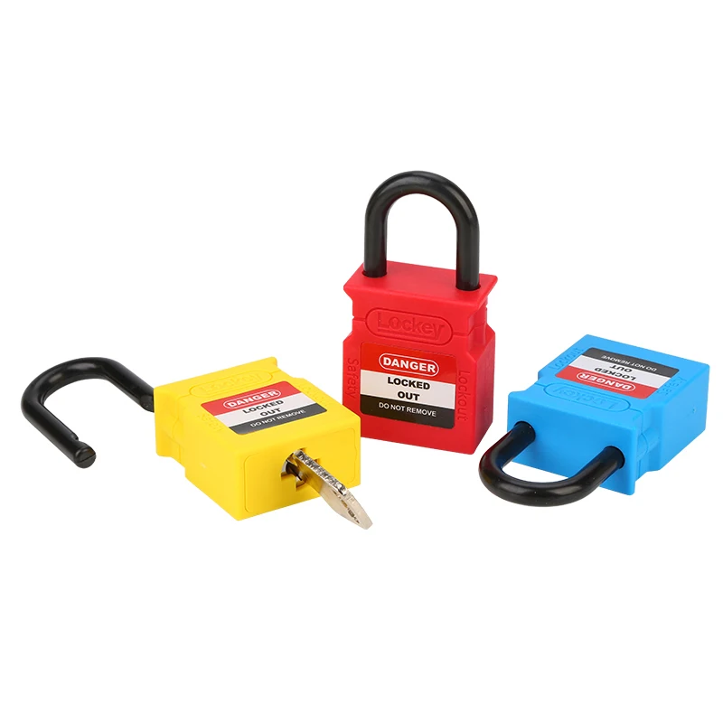 

Lockey Overflow 5pcs 25mm Nylon Shackle Safety Padlock Lockout Loto Locks Tagout with master key