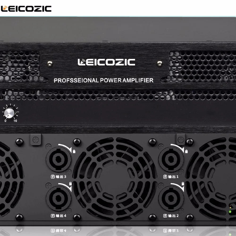 Leicozic DP41200 макс 2000 Вт* 4 Профессиональный усилитель мощности стерео усилитель 1200 Вт* 4 канальный усилитель для сценических представлений