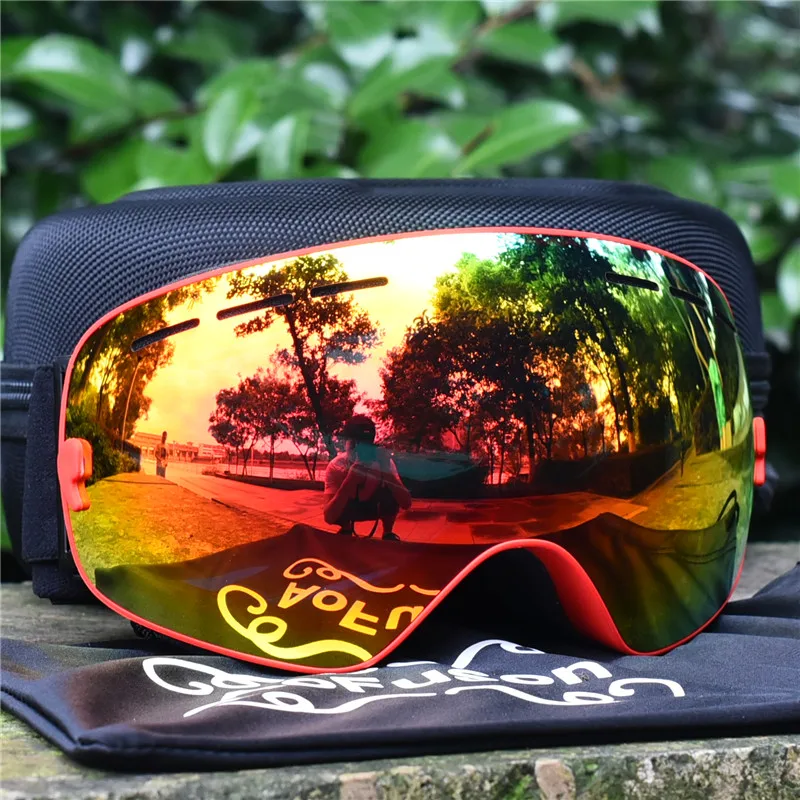 Marca esquí gafas con caja de doble capa anti-vaho gran visión máscara mujeres nieve snowboard gafas motocross gafas de motos de nieve Marca esquí gafas con caja de doble capa anti-vaho gran visión máscara mujeres nieve snowboard gafas motocross gafas de motos de nieve